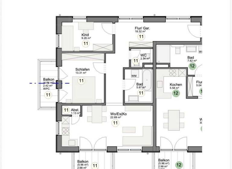 Wohnung zur Miete - Erstbezug 1.230 € 3 Zimmer 77 m² 2. Geschoss frei ab 01.04.2026 Reinerbachweg 12 Hörgering Siegsdorf / Hörgering 83313