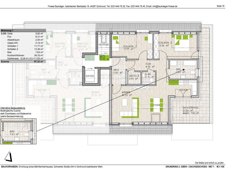 Wohnung zum Kauf provisionsfrei 478.900 € 3,5 Zimmer 97,3 m²<br/>Wohnfläche 2.<br/>Geschoss Schwerter Straße 244 Aplerbecker Mark Dortmund 44287
