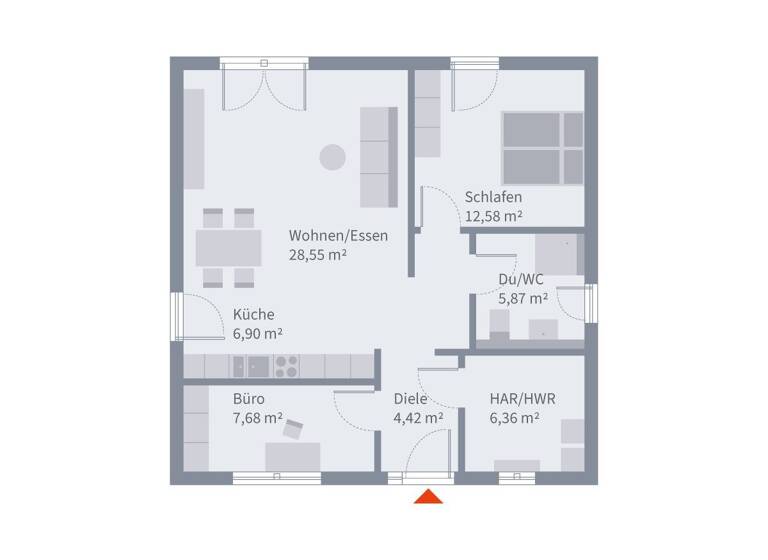 Bungalow zum Kauf 372.900 € 2 Zimmer 72 m² 513 m² Grundstück Bad Bramstedt 24576