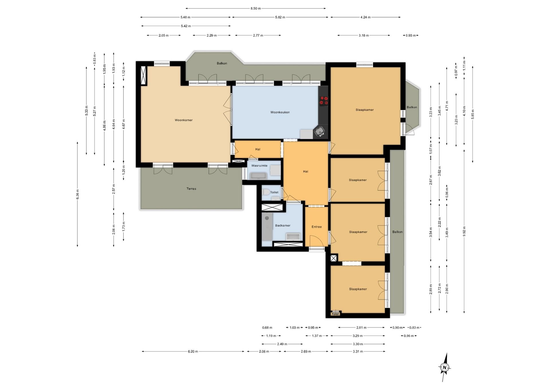 Penthouse zum Kauf 1.150.000 € 6 Zimmer 131 m²<br/>Wohnfläche 5.<br/>Geschoss lange vijverberg 20 N 's-gravenhage 2513 AC