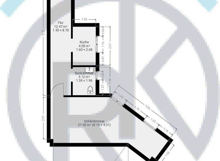 Studio zur Miete 460 € 1 Zimmer 46 m² frei ab sofort Triftstraße 1 Giebichenstein Halle 06114