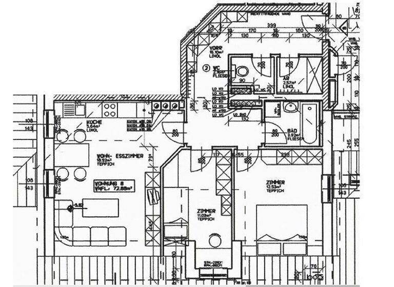 Wohnung zur Miete 533 € 72,9 m² Windhagerstraße 1/8 Schweiggers 3931