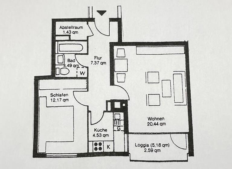 Wohnung zum Kauf 140.000 € 2 Zimmer 53 m²<br/>Wohnfläche 4.<br/>Geschoss Friedlandstrasse 1 Quickborn 25451