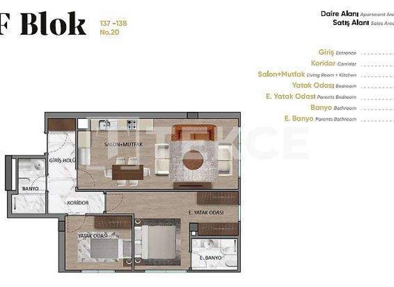 Wohnung zum Kauf 282.000 € 3 Zimmer 95 m² EG Istanbul 34688