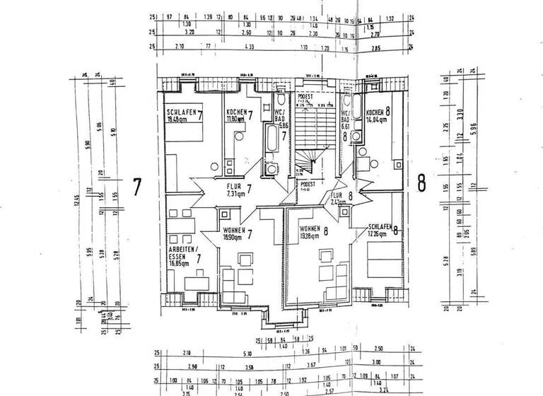 Wohnung zum Kauf 290.000 € 3 Zimmer 81 m² 3. Geschoss Oststadt Karlsruhe 76131