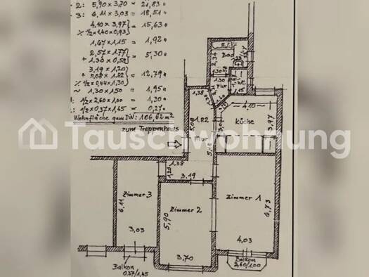 Wohnung zur Miete Tauschwohnung 1.321 € 3 Zimmer 99 m² Eimsbüttel Hamburg 20357