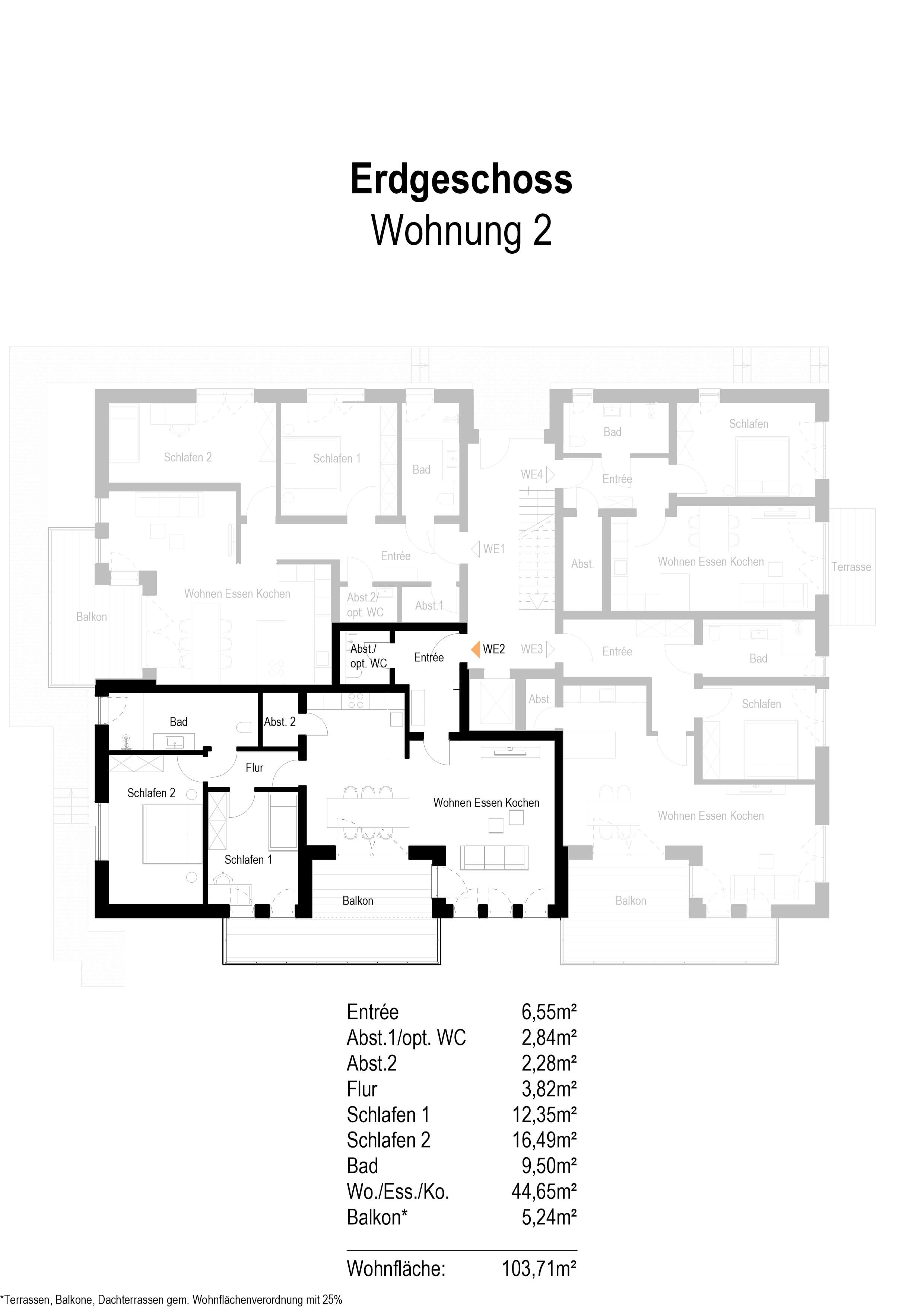 Wohnung zum Kauf provisionsfrei 442.000 € 3 Zimmer 104 m²<br/>Wohnfläche Meschede Meschede 59872