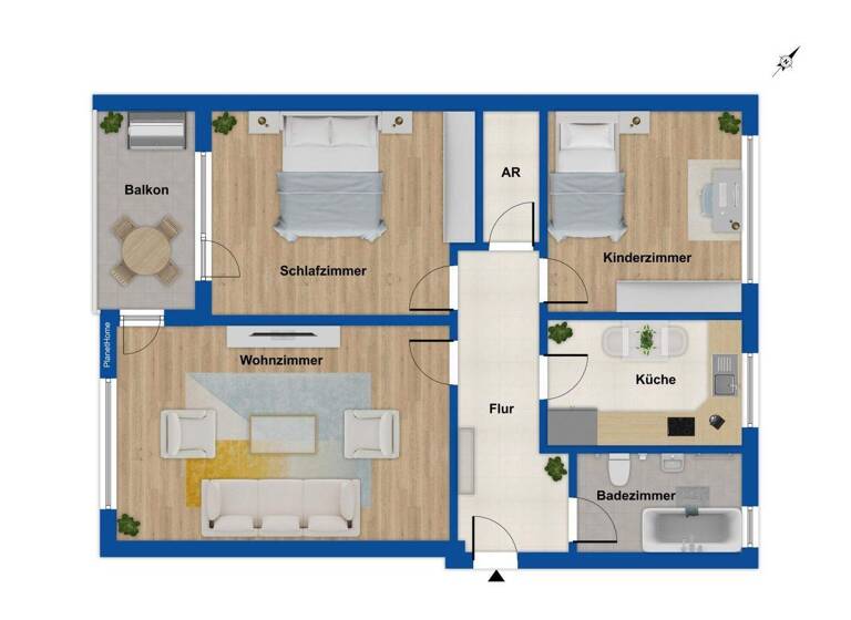 Wohnung zum Kauf 195.000 € 3 Zimmer 81 m² 2. Geschoss Hoffnungsthal Rösrath 51503