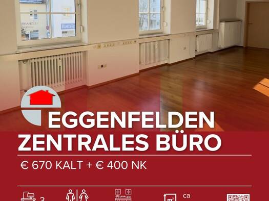 Bürofläche zur Miete 670 € 3 Zimmer 60 m² Bürofläche Eggenfelden Eggenfelden 84307