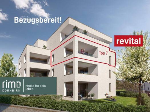 Terrassenwohnung zum Kauf - Erstbezug 670.000 € 3 Zimmer 81,4 m² 2. Geschoss Raiffeisenstraße 3 Lustenau 6890