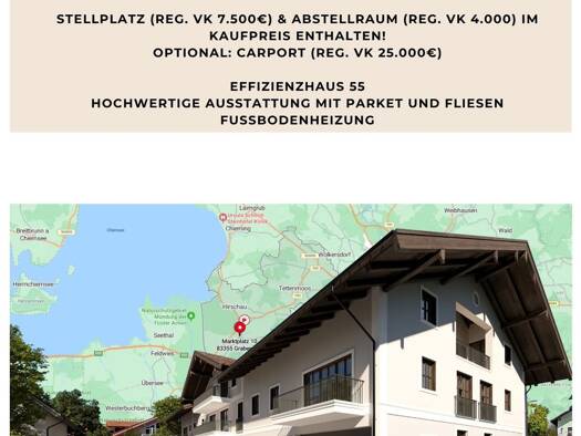 Wohnung zum Kauf provisionsfrei 617.400 € 3 Zimmer 94,8 m² Marktplatz 10 Grabenstätt 83355