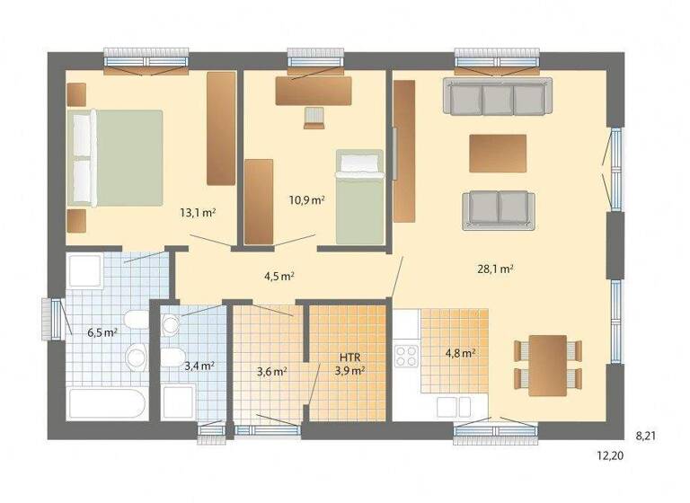 Bungalow zum Kauf provisionsfrei 421.000 € 3 Zimmer 78 m² 770 m² Grundstück Kleinmeinsdorf Bösdorf 24306