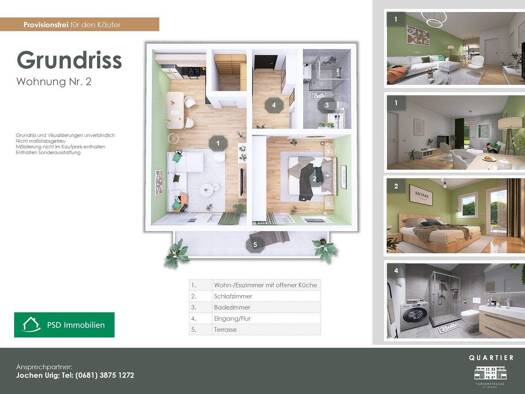 Wohnung zum Kauf provisionsfrei 199.618 € 2 Zimmer 54,7 m² Urweiler St. Wendel 66606