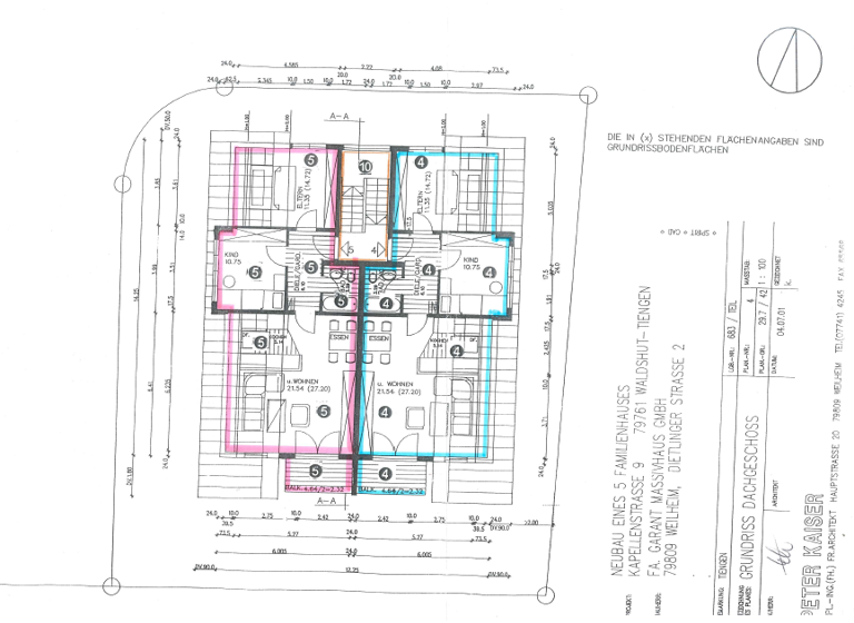 Wohnung zur Miete 680 € 3 Zimmer 58 m² frei ab 31.03.2026 Kapellenstr. 9a Tiengen Waldshut-Tiengen 79761
