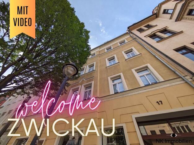 Wohnung zur Miete 300 € 2 Zimmer 46,6 m² 3. Geschoss Bahnhofstraße 17 Bahnhofsvorstadt Zwickau 08056