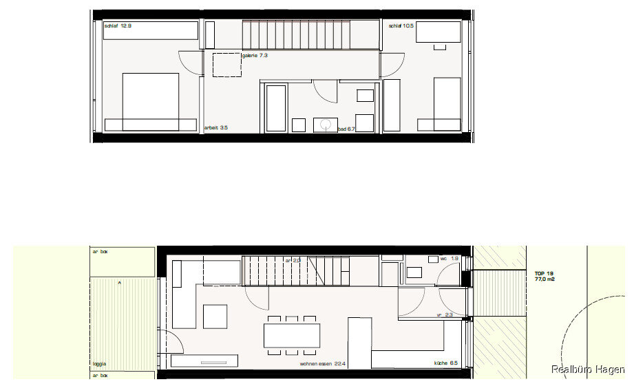 Maisonette zur Miete 1.116 € 3 Zimmer 77 m²<br/>Wohnfläche ab sofort<br/>Verfügbarkeit Lustenau 6890