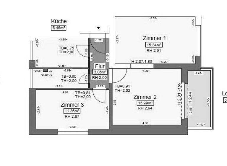 Wohnung zum Kauf 309.000 € 3 Zimmer 62,7 m² 3. Geschoss Hohenzollerndamm 76 Schmargendorf Berlin 14199