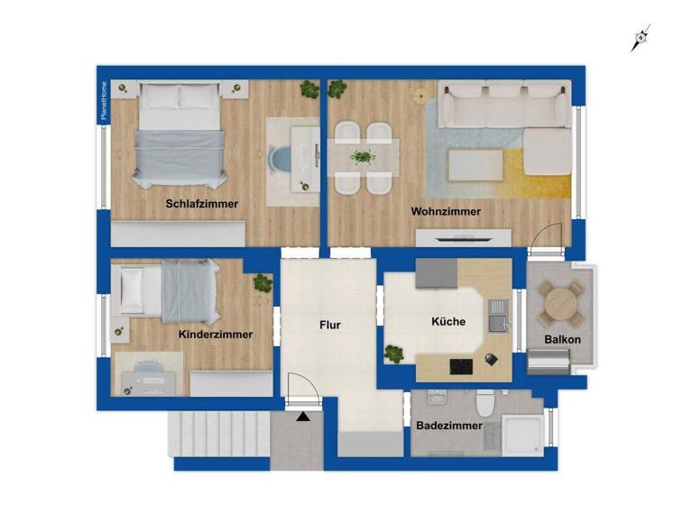 Wohnung zum Kauf provisionsfrei 102.700 € 3 Zimmer 66,6 m² EG Vierlinden Duisburg 47178