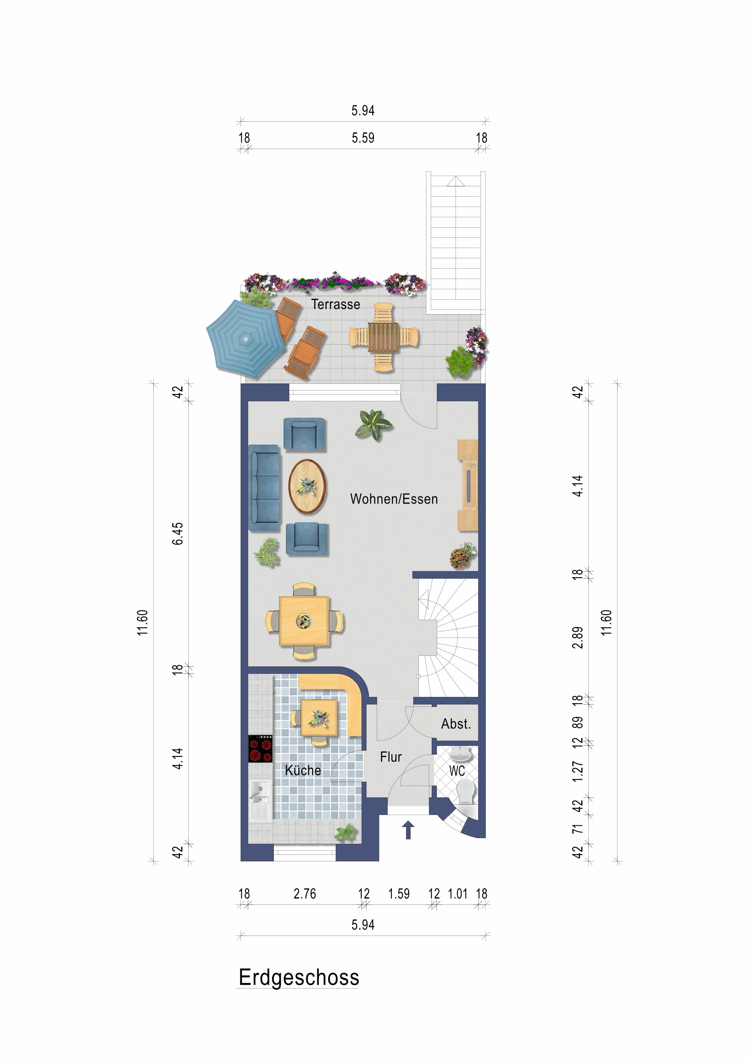 Reihenmittelhaus zum Kauf 649.000 € 7 Zimmer 145 m²<br/>Wohnfläche 185 m²<br/>Grundstück Blumenberg Köln 50765