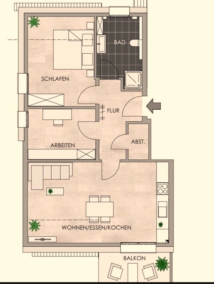 Wohnung zur Miete 720 € 3 Zimmer 67 m²<br/>Wohnfläche 2.<br/>Geschoss ab sofort<br/>Verfügbarkeit Regensburger Straße 30 Hemau Hemau 93155