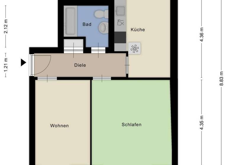Wohnung zum Kauf 114.900 € 3,5 Zimmer 52,9 m² EG Kupferdreh Essen 45257