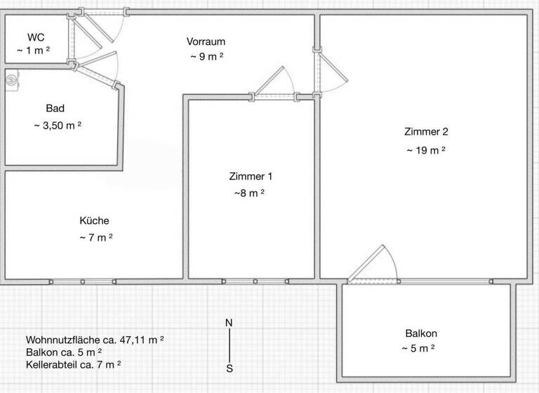 Wohnung zum Kauf 215.000 € 2 Zimmer 47,2 m² Wien 1140