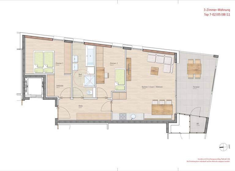 Wohnung zur Miete 1.140 € 3 Zimmer 71 m² EG frei ab 01.07.2026 Weidachstraße 13 Bregenz 6900