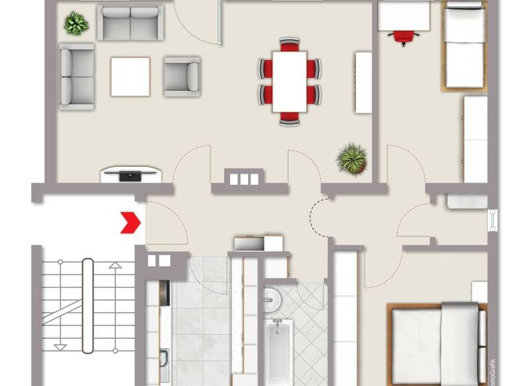 Wohnung zum Kauf 314.000 € 3 Zimmer 81,7 m² 1. Geschoss Stadionviertel Neuss 41464
