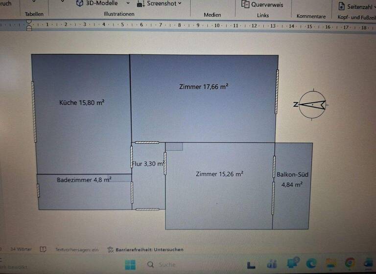 Wohnung zum Kauf provisionsfrei 117.000 € 3 Zimmer 58 m² 1. Geschoss Gretesch Osnabrück 49084