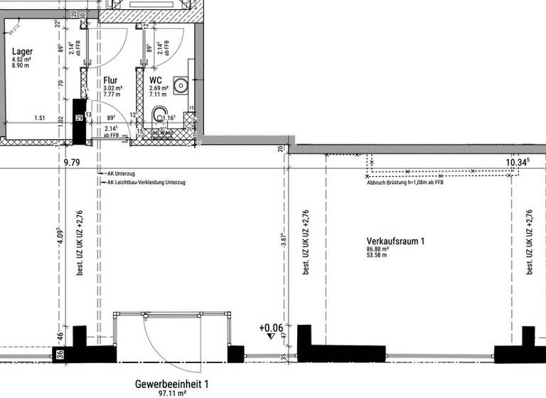 Ladenfläche zum Kauf provisionsfrei 399.900 € 1 Zimmer 97,1 m² Verkaufsfläche Haager Straße 11 Altenerding Erding 85435