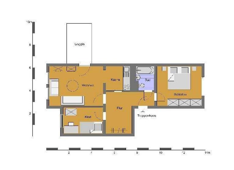 Wohnung zur Miete 277 € 3 Zimmer 60,2 m² 3. Geschoss frei ab 01.04.2026 Pienestraße 9 Oschersleben 39387