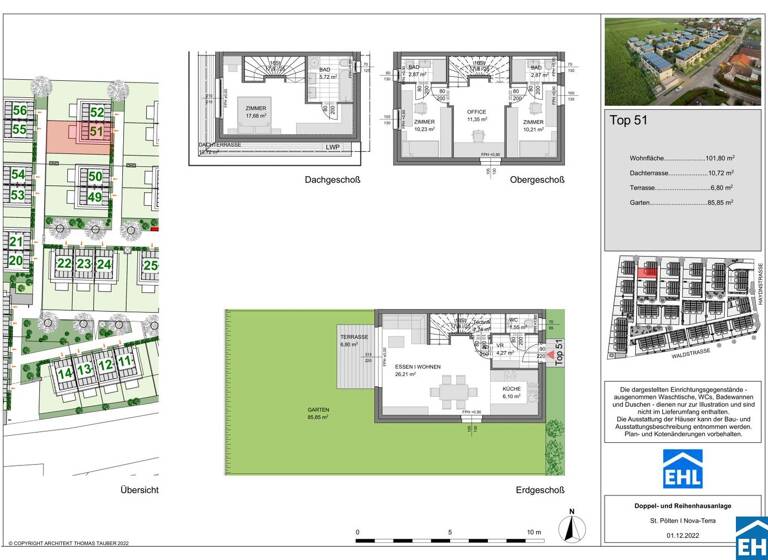 Doppelhaushälfte zum Kauf - Erstbezug 419.000 € 4 Zimmer 101,8 m² Waldstraße St. Pölten 3100