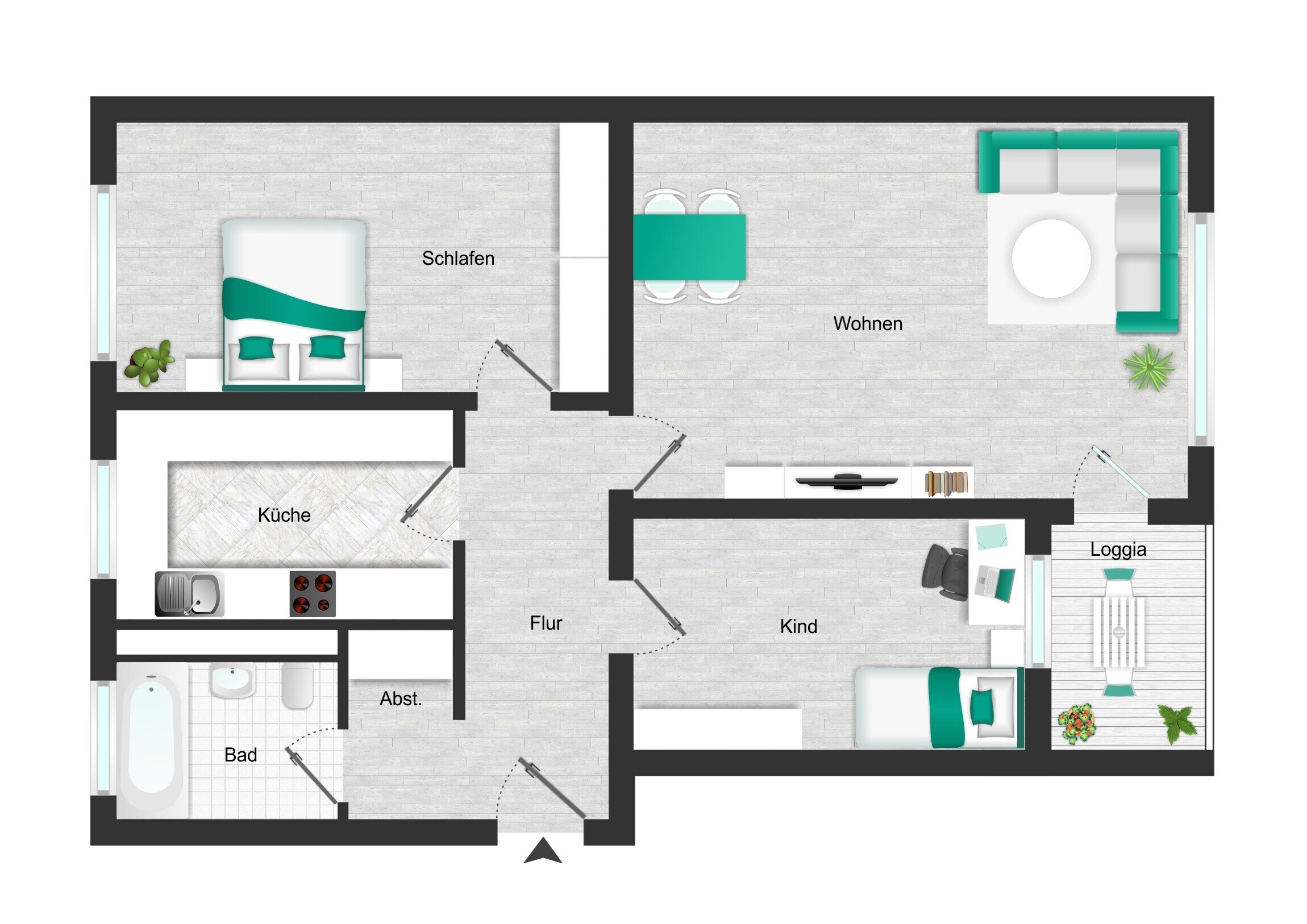 Wohnung zum Kauf 315.000 € 3 Zimmer 73 m²<br/>Wohnfläche 2.<br/>Geschoss Neu-Isenburg Neu-Isenburg 63263