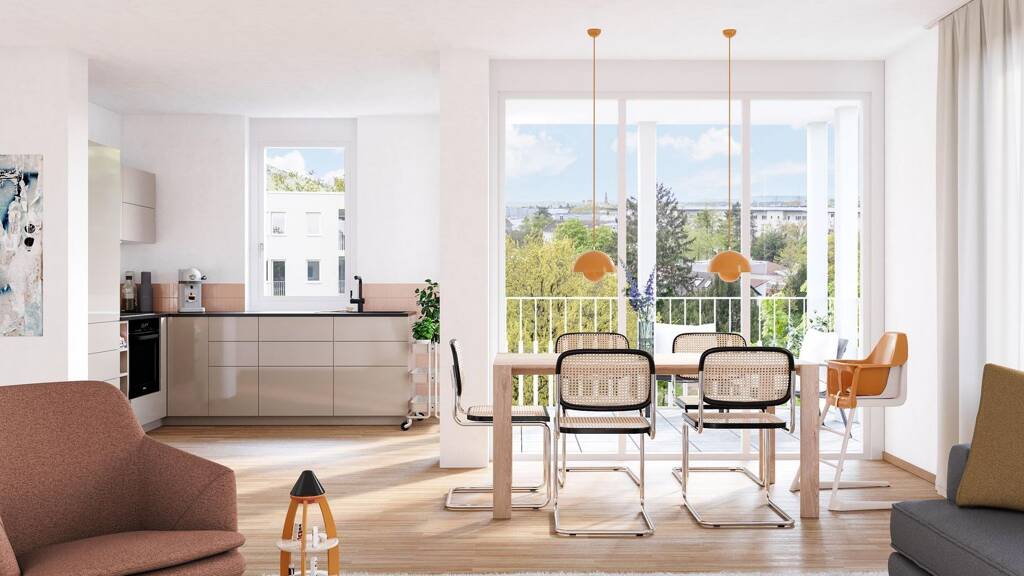 Wohnung zum Kauf - Erstbezug provisionsfrei 737.000 € 4 Zimmer 94 m² 2. Geschoss Haslach Freiburg 79115