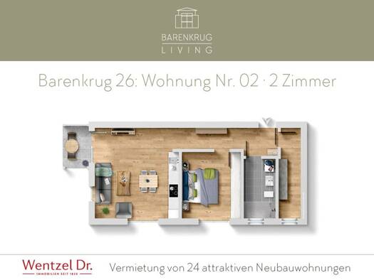 Wohnung zur Miete 1.200 € 2 Zimmer 62,2 m² EG frei ab 01.10.2026 Farmsen-Berne Hamburg 22159