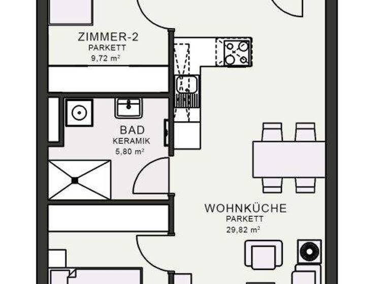 Wohnung zur Miete - Erstbezug 733 € 3 Zimmer 66,1 m² 4. Geschoss frei ab sofort Fröhlichgasse 23-35 Jakomini Graz 8010