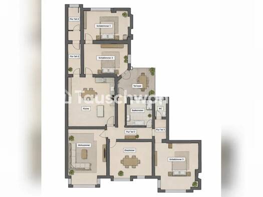 Wohnung zur Miete Tauschwohnung 1.700 € 5 Zimmer 125 m² 1. Geschoss Britz Neukölln 12047