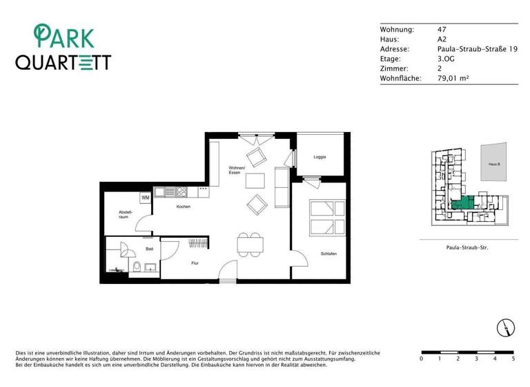 Penthouse zur Miete - Erstbezug 920 € 2 Zimmer 78,9 m² 3. Geschoss Paula-Straub-Str. 19 Villingen Villingen-Schwenningen 78048