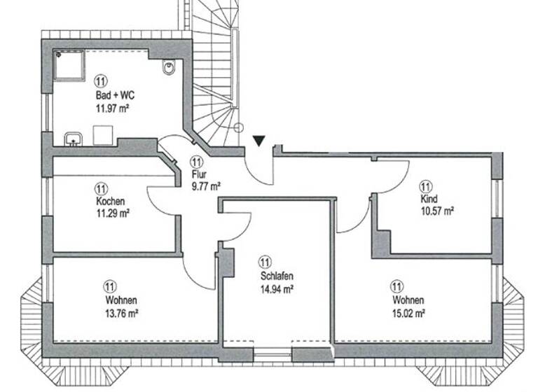 Wohnung zum Kauf 392.950 € 4 Zimmer 87,3 m²<br/>Wohnfläche 3.<br/>Geschoss Oberhausen Augsburg 86154