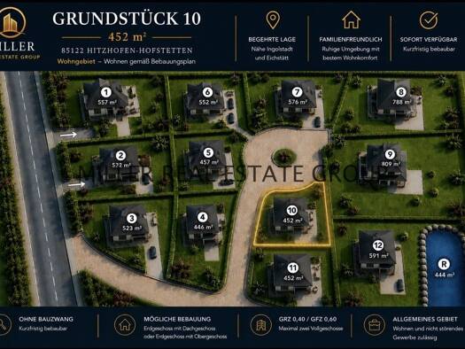 Grundstück zum Kauf 203.400 € 452 m² Grundstück Hofstetten Hitzhofen 85122