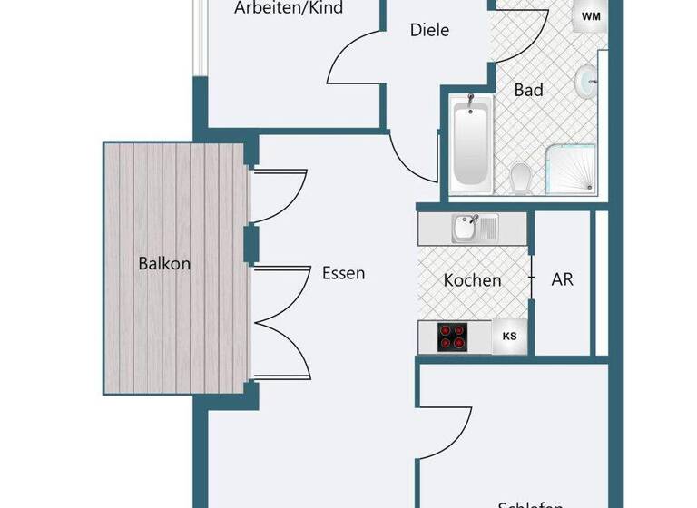 Wohnung zum Kauf 380.000 € 3 Zimmer 77 m² 1. Geschoss Altheim Essenbach / Altheim 84051