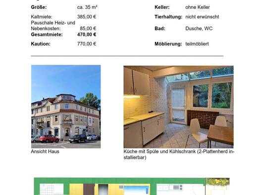Haus zur Miete 385 € 1 Zimmer 35 m² frei ab sofort Leubnitz-Neuostra Dresden 01219