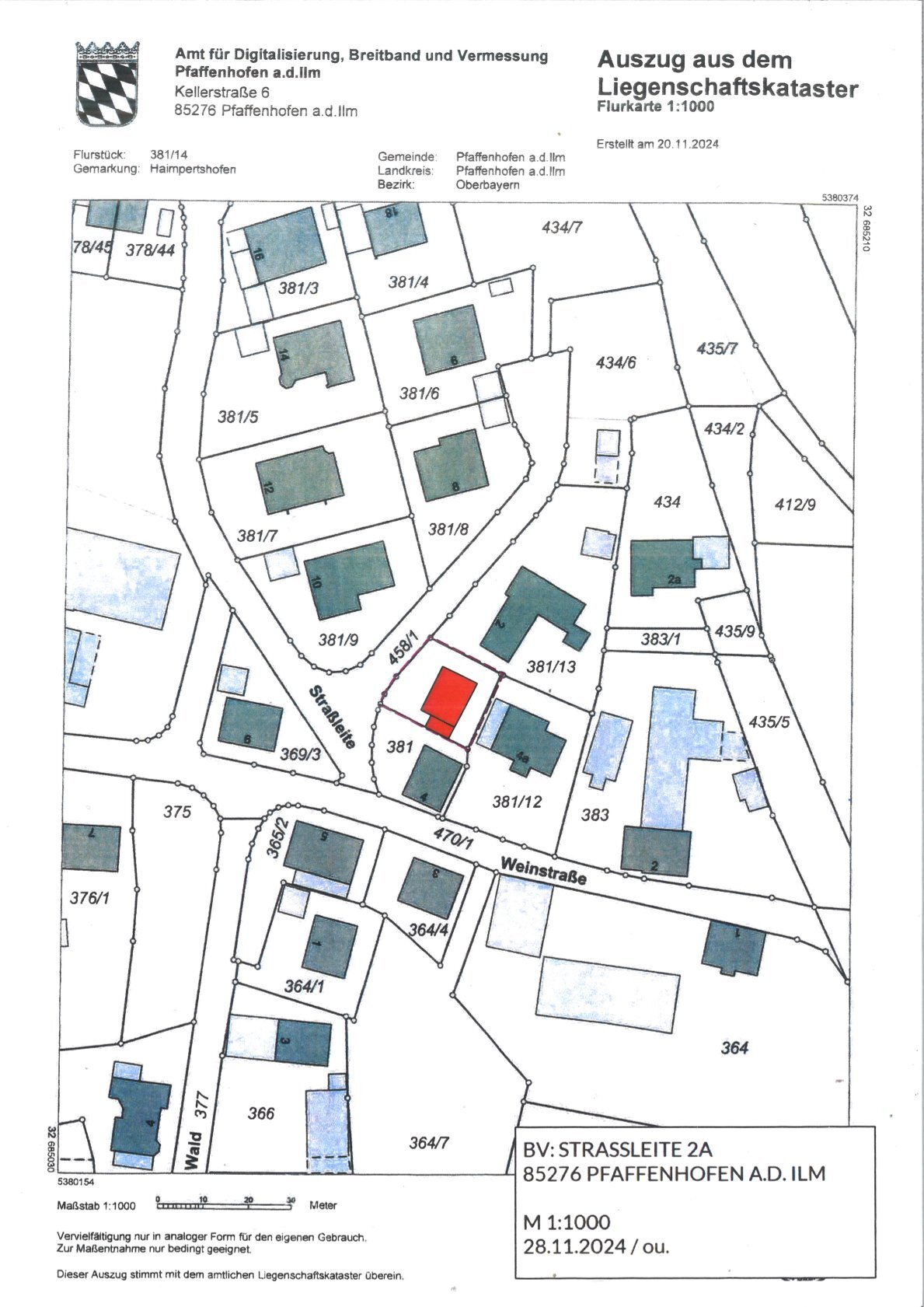 Einfamilienhaus zum Kauf provisionsfrei 798.500 € 6 Zimmer 148 m²<br/>Wohnfläche 395 m²<br/>Grundstück Straßleite 2a Heißmanning Pfaffenhofen an der Ilm 85276