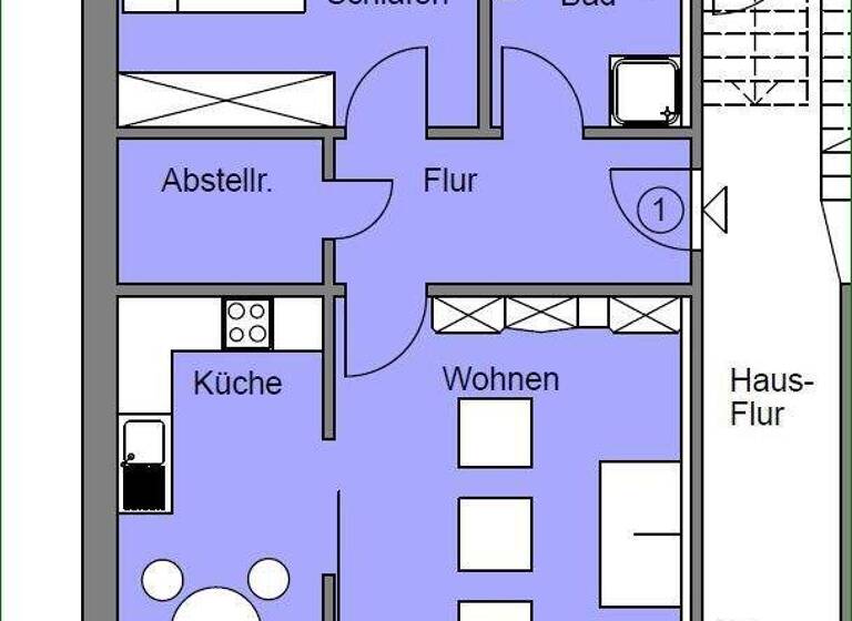 Wohnung zur Miete 330 € 2 Zimmer 55 m² EG frei ab 01.04.2026 Karl-Schmidt-Straße 47 Buckau Magdeburg 39104