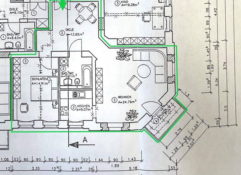 Wohnung zum Kauf 159.000 € 2 Zimmer 65,2 m² EG Zwinglistr. 19 Gruna Dresden 01277