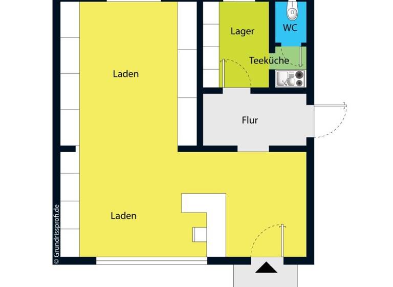 Verkaufsfläche zur Miete provisionsfrei 615 € 1 Zimmer 62 m² Verkaufsfläche teilbar ab 62 m² Radebeul 01445