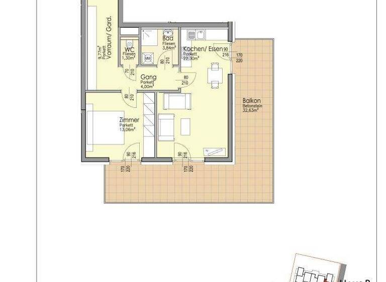 Wohnung zum Kauf 270.000 € 2 Zimmer 54,3 m² 2. Geschoss Innere Stadt Klagenfurt am Wörthersee 9020