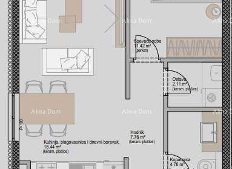 Wohnung zum Kauf 278.460 € 3 Zimmer 54 m² 1. Geschoss Luka