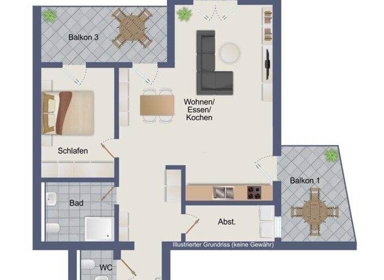 Wohnung zur Miete - Erstbezug 950 € 2 Zimmer 78,4 m² 3. Geschoss Leidersbach 63849
