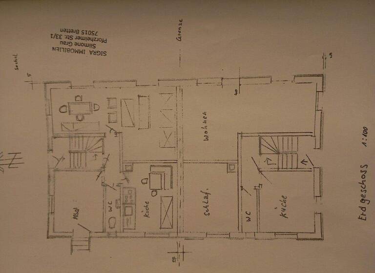 Mehrfamilienhaus zum Kauf 429.000 € 7 Zimmer 213 m² 409 m² Grundstück Bretten 75015